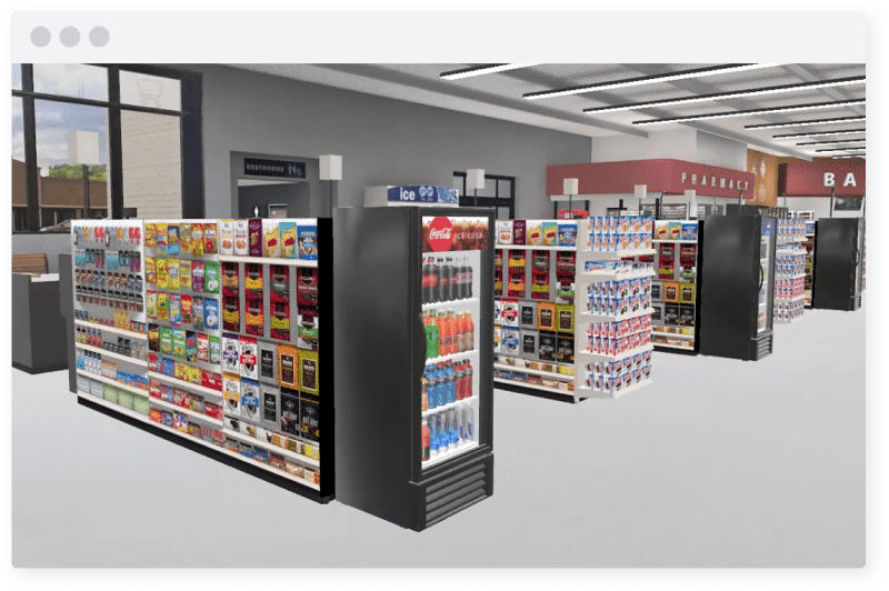 Virtual Reality Grocery Store Traditional Checkout