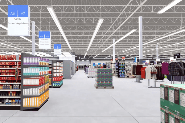 3D immersive virtual reality Walmart store