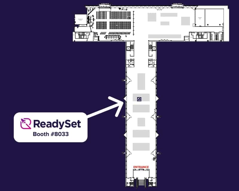 NRF 2023 Retail's Big Show: Map of Innovation Lab on Level 4 and ReadySet VR Booth #8033