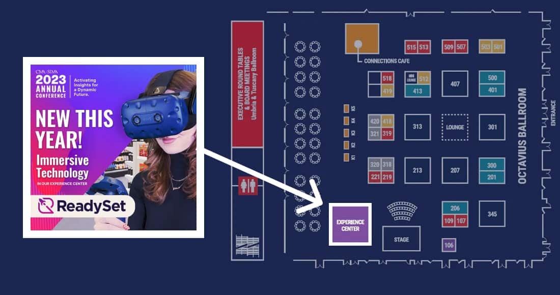 CMA | SIMA Annual Conference 2023 Tech Expo Map - ReadySet in Experience Center