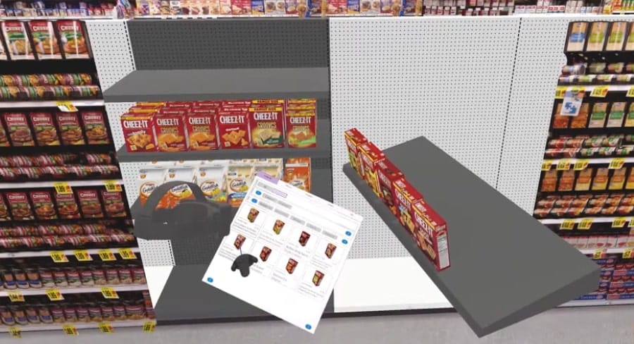 3D VR store merchandising in digital twin