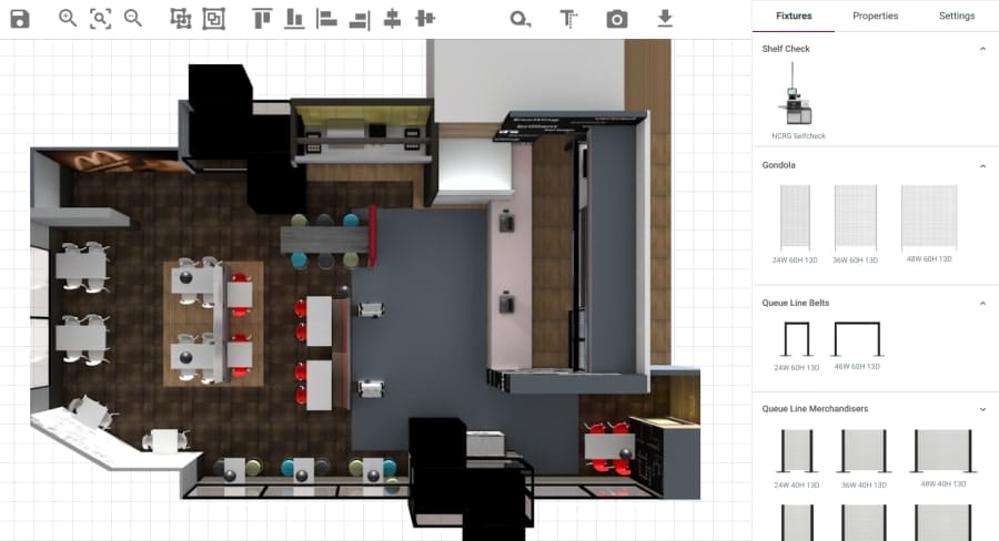 3D VR software space planning example