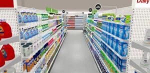 3D Planogram of Target Store Cleaning Aisle