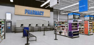 3D Virtual Reality Walmart Pharmacy area